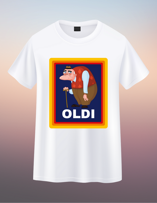 OLDI T-Shirt – Classic Humor with a Parody Twist