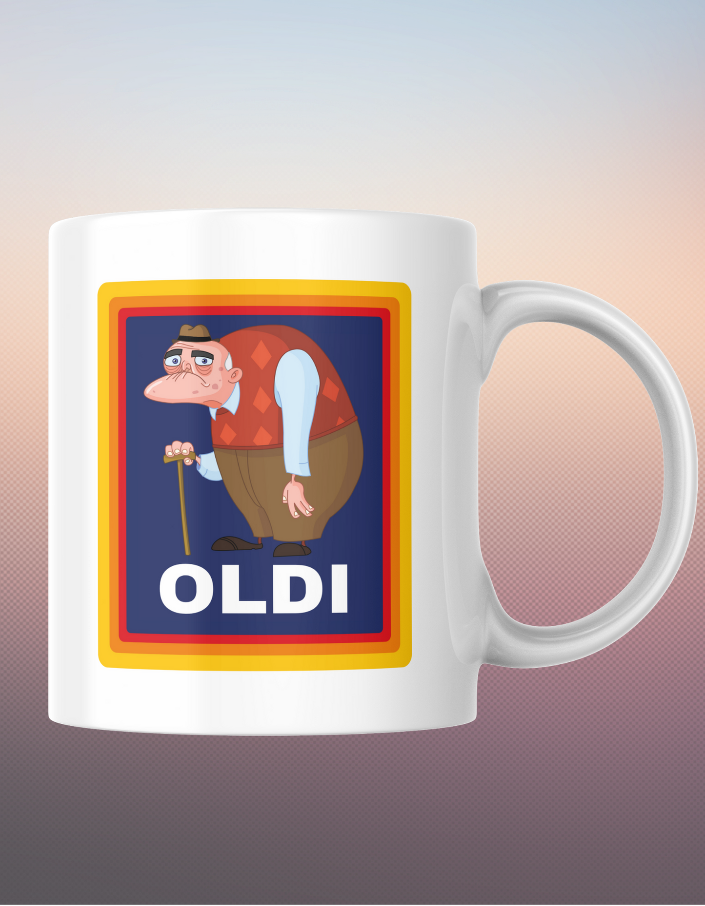 OLDI Mug – Humorous Aldi Parody Edition