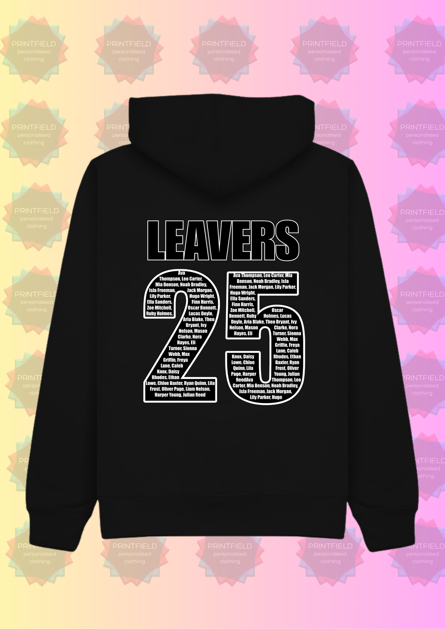 ๐ Personalised Leavers Hoodie โ Class of 2025 - designed by Printfield