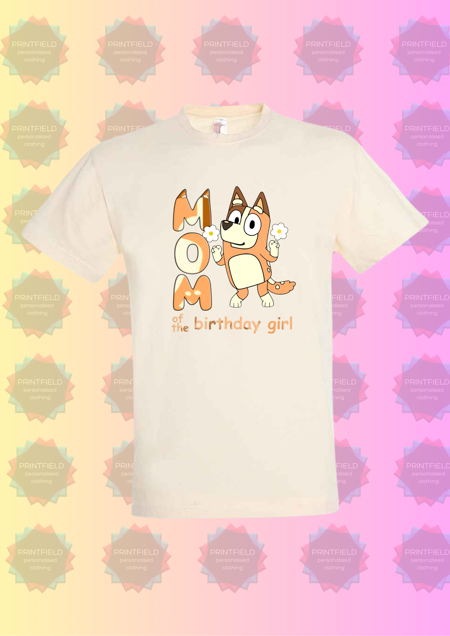Bluey Adults and Couple T-Shirts – Mum Designed by Printfield