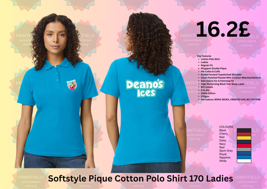 Ladies’ Personalised Cotton Polo Shirt – Style Meets Comfort
