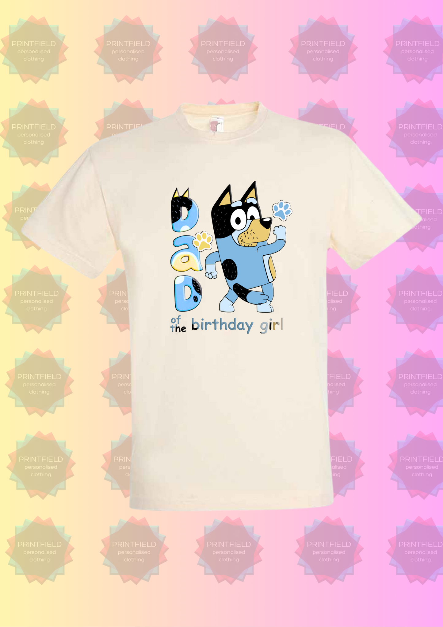 Bluey Adults and Couple T-Shirts – Dad Designed by Printfield