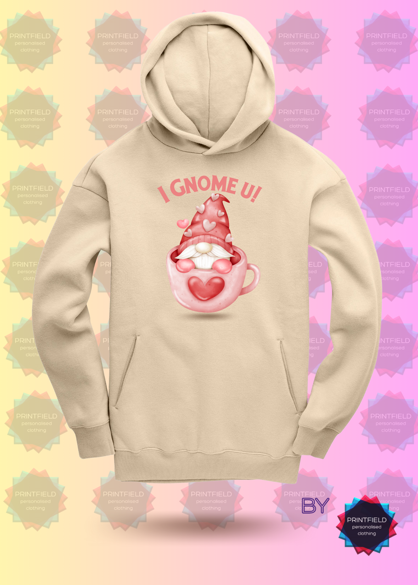 Gemini Oversized Hoodie – "I Gnome You! - Designed by Printfield