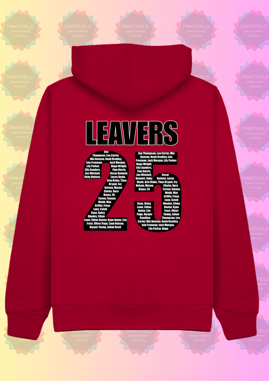 🎓 Personalised Leavers Hoodie – Class of 2025 - designed by Printfield