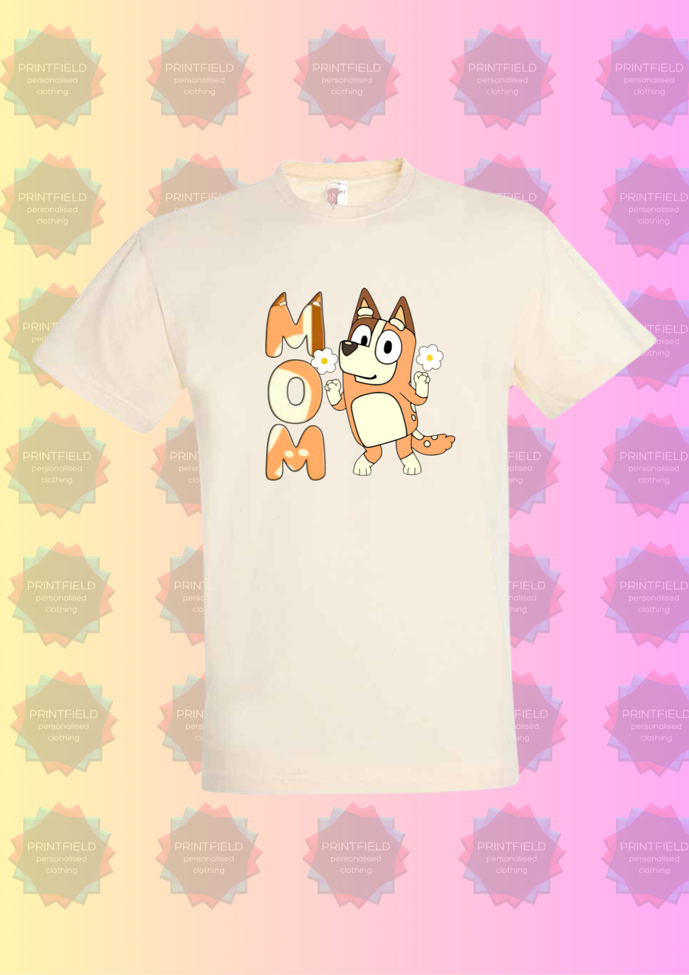 Bluey Adults and Couple T-Shirts – Mum Designed by Printfield