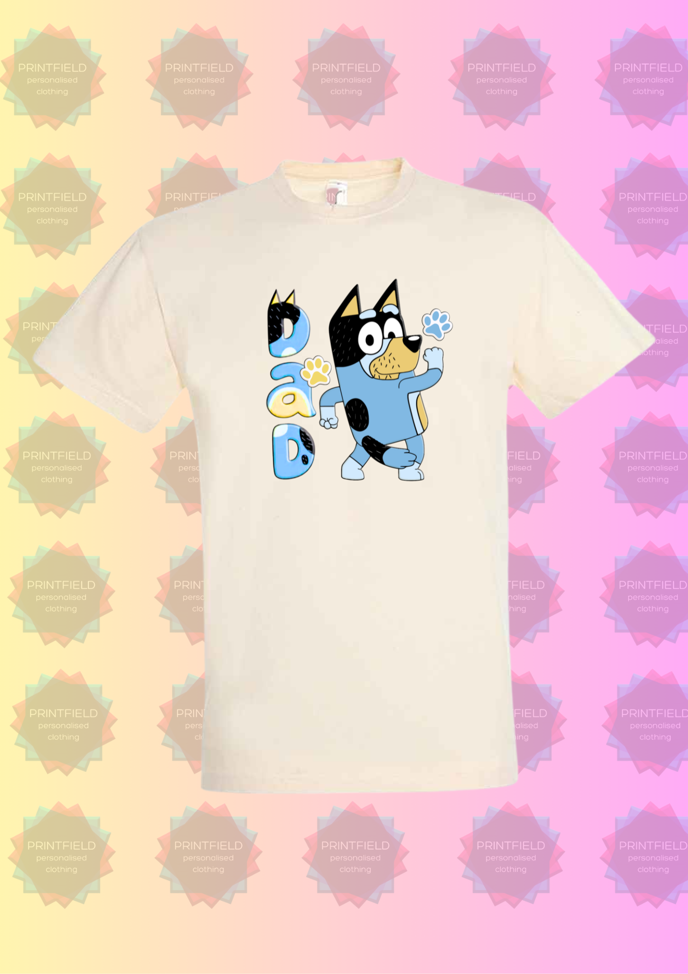 Bluey Adults and Couple T-Shirts – Dad Designed by Printfield
