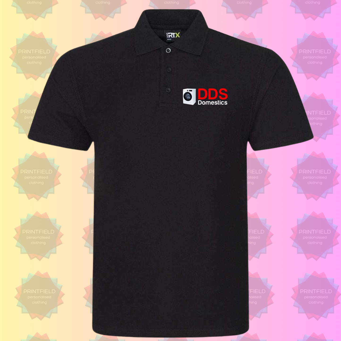 Premium Personalised Work Polo T-Shirt – Custom Front & Back Logo