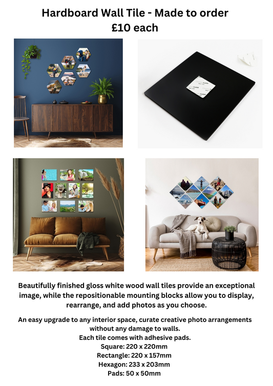 Chromaluxe Wall Tiles - Hardboard - Hexagon