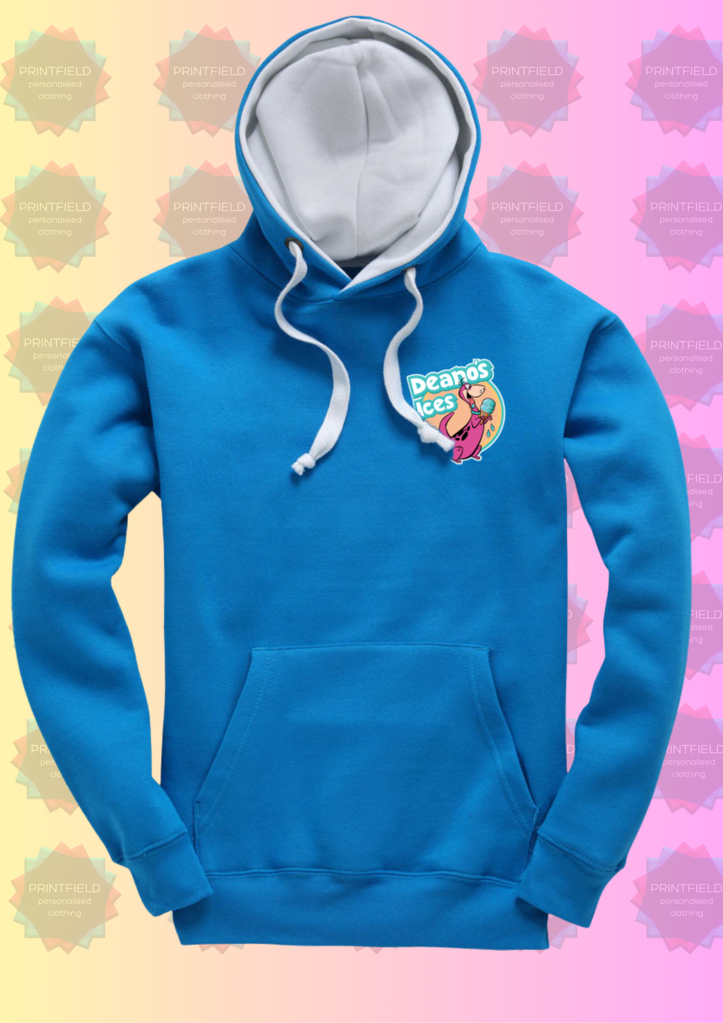 Personalised Premium Contrast Hoodie for Businesses