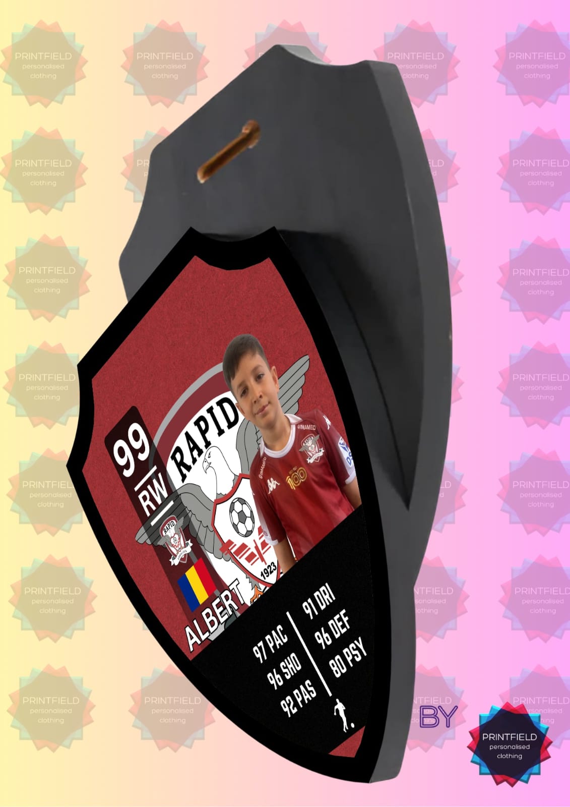 Football Stats Shield - Designed by Printfield