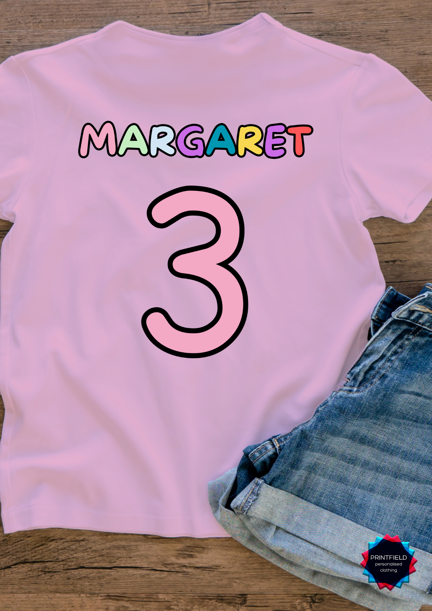 Bluey and Bingo Birthday T-Shirt – Third Anniversary - Designed by Printfield