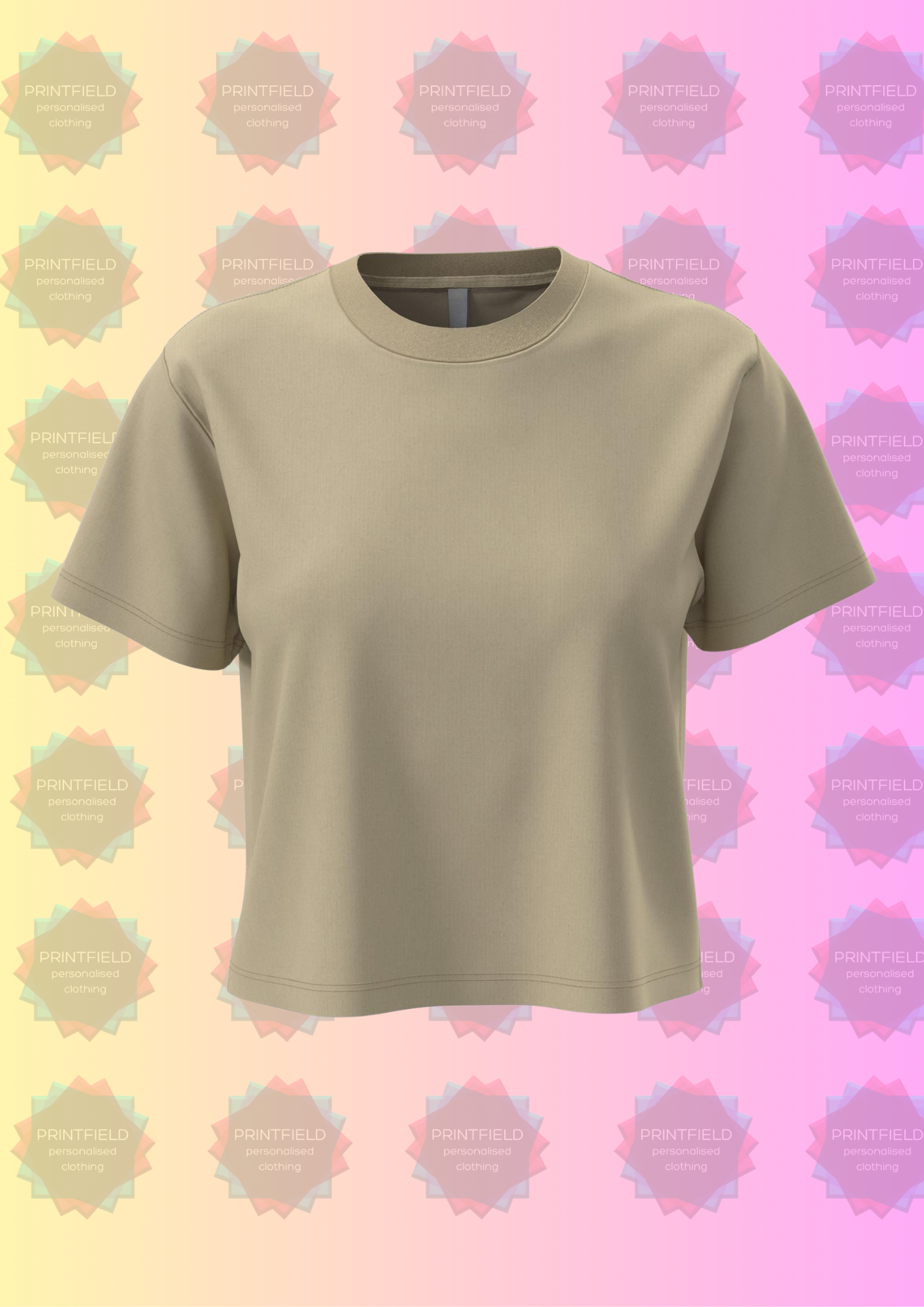 Ladies Boxy Cropped T-Shirt – Premium Blank