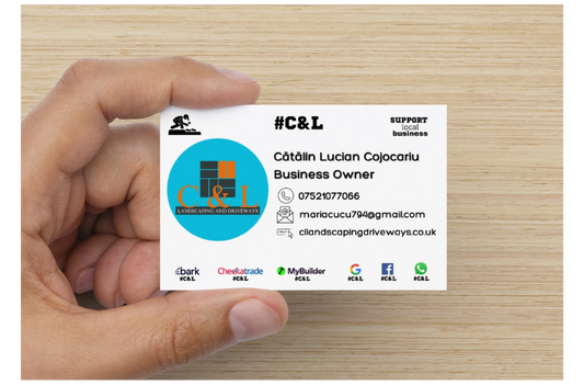 Personalised Standard Business Cards - 250 pcs - 8.8x5.8 cm