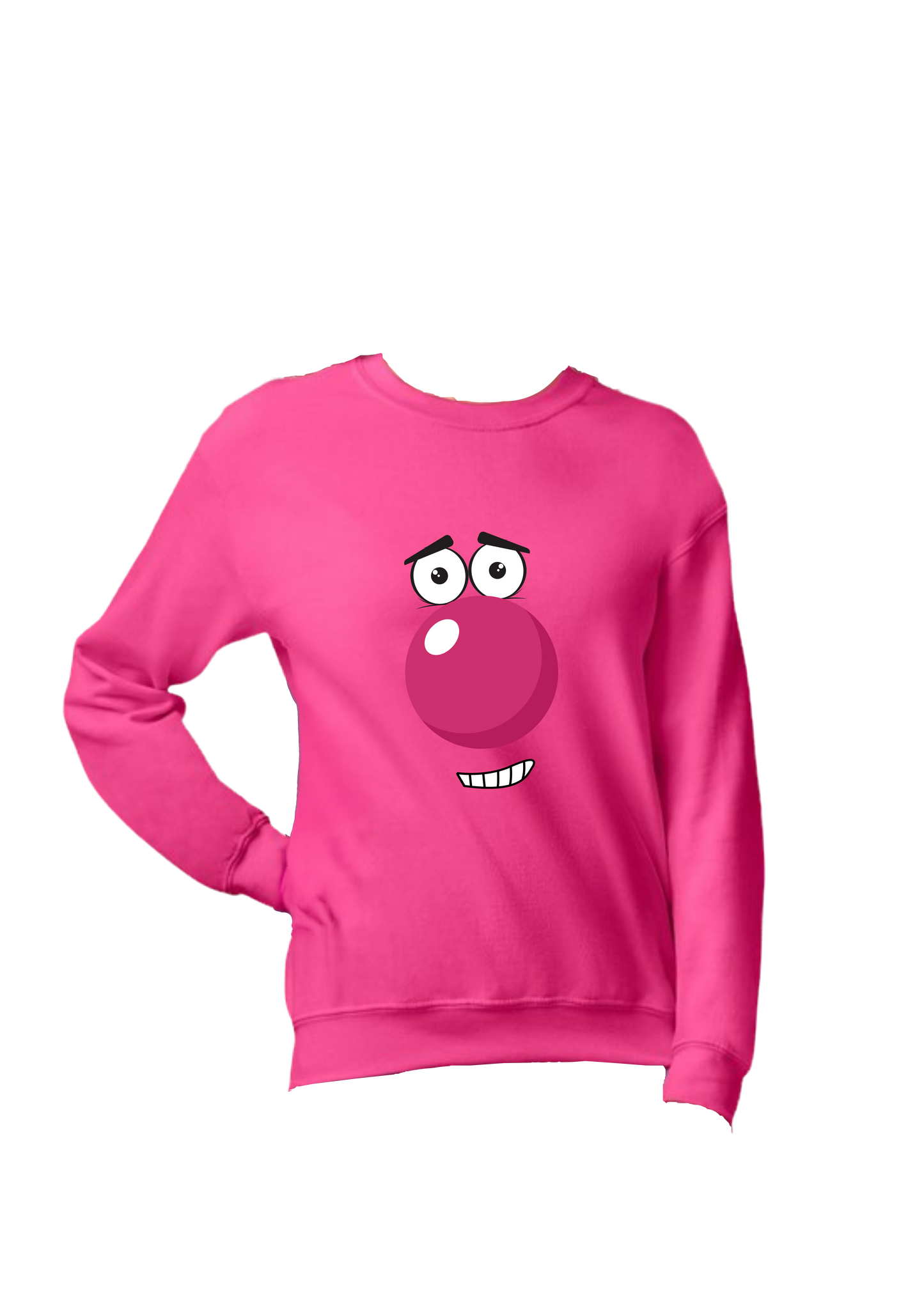Inside Out Inspired Sweatshirts - "Embrace Every Emotion" - Big Nose Face - Designed by Printfield