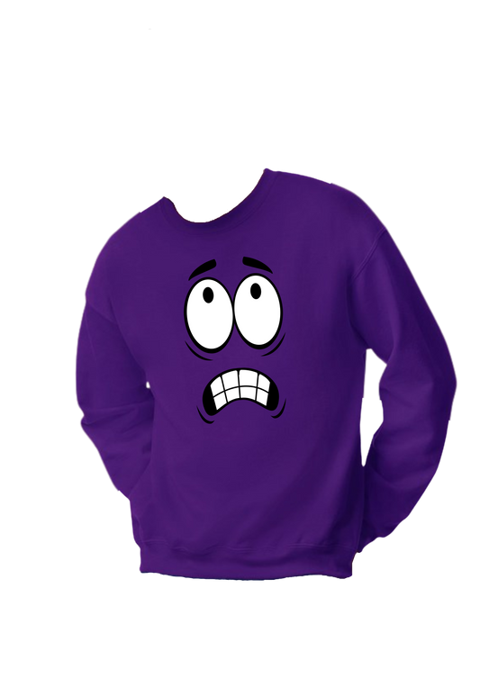 Inside Out Inspired Sweatshirts - "Embrace Every Emotion" - Scared Face - Designed by Printfield