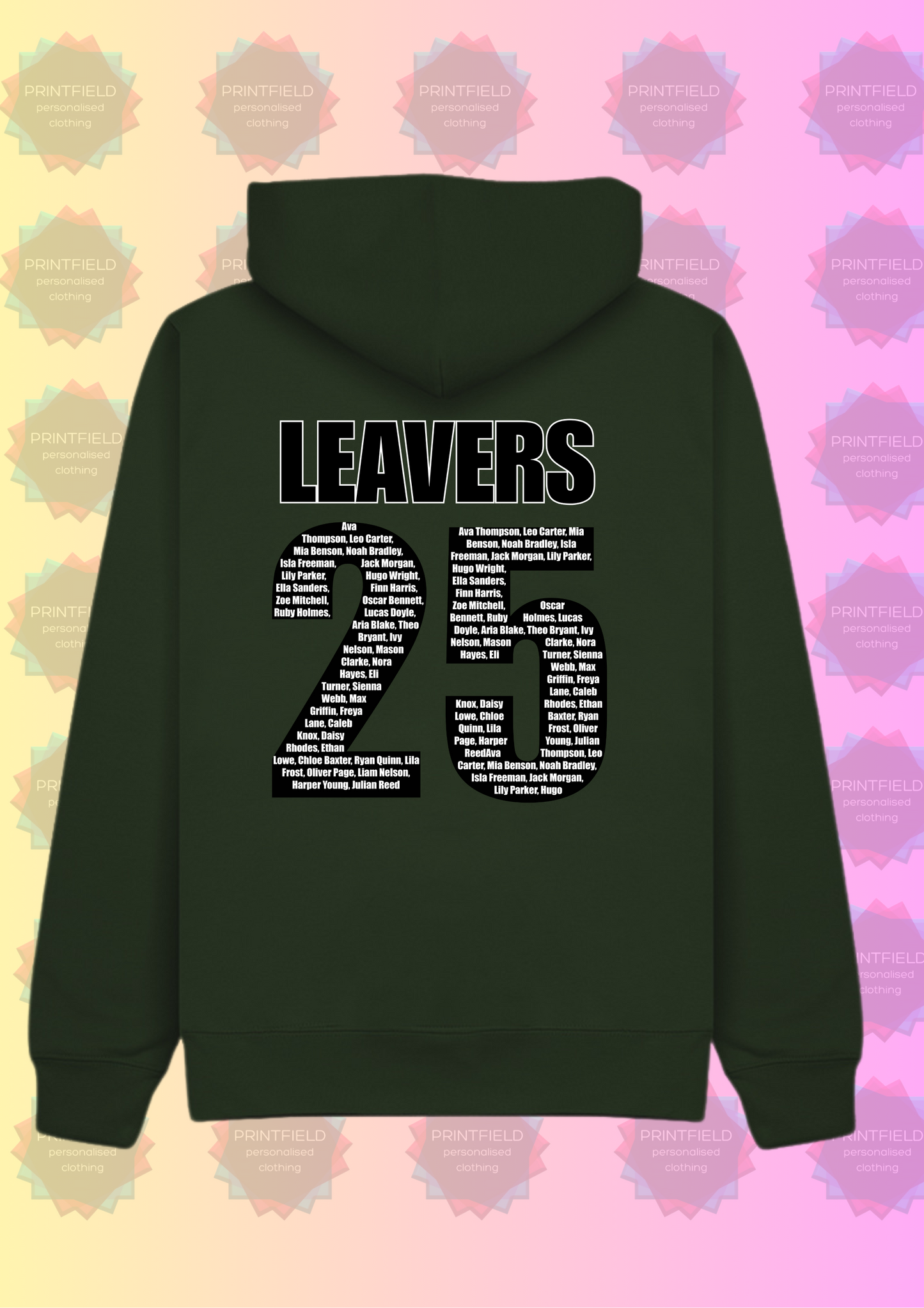🎓 Personalised Leavers Hoodie – Class of 2025 - designed by Printfield