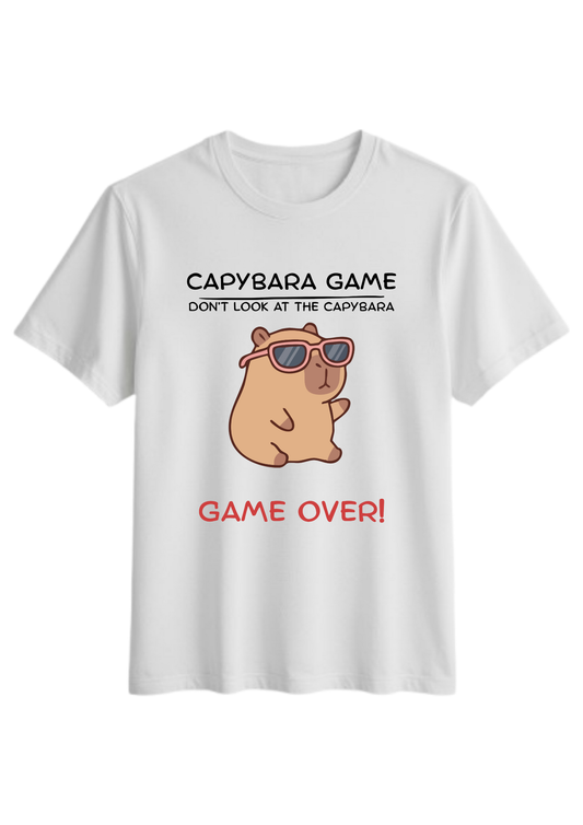 Capybara Game: Don’t Look at the Capybara! Game Over! T-Shirt