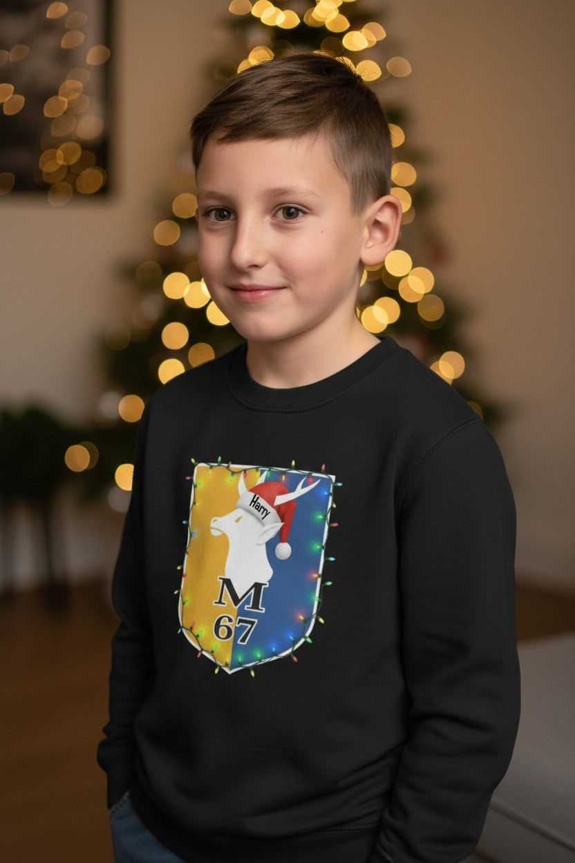Real-life personalised Mansfield Town mug held in hand, showing printed badge and name.