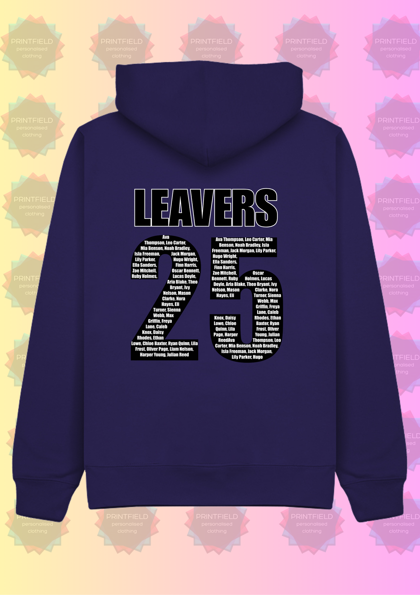 🎓 Personalised Leavers Hoodie – Class of 2025 - designed by Printfield