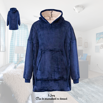 Brand Lab Oversized Hooded Blanket – Super Soft Wearable Blanket (Personalised on Demand)
