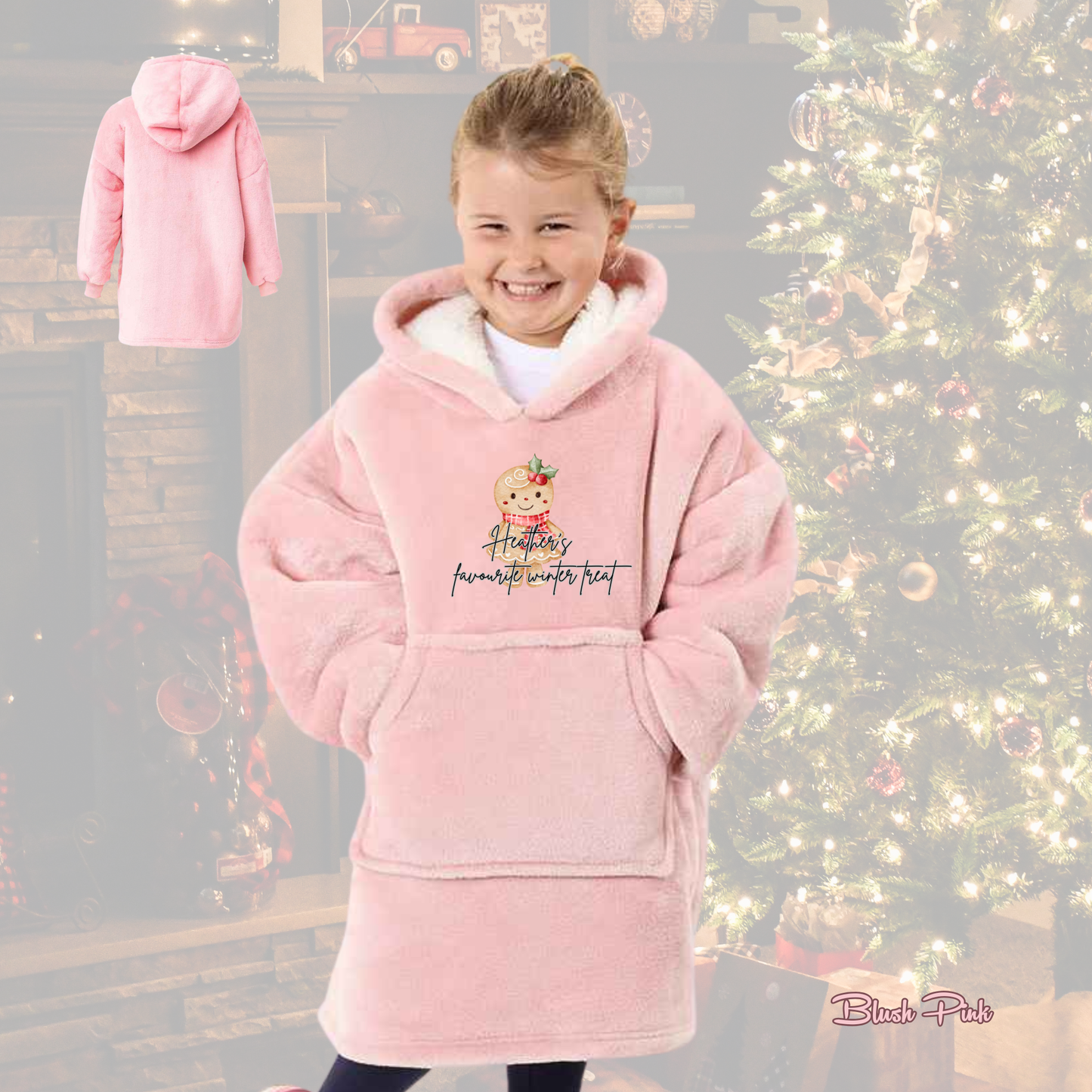 Brand Lab Oversized Hooded Blanket – Super Soft Wearable Blanket (Personalised on Demand) - kids version