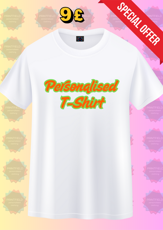 🌞 Big Summer Sale: Personalised T-Shirts – Just £9 Each!