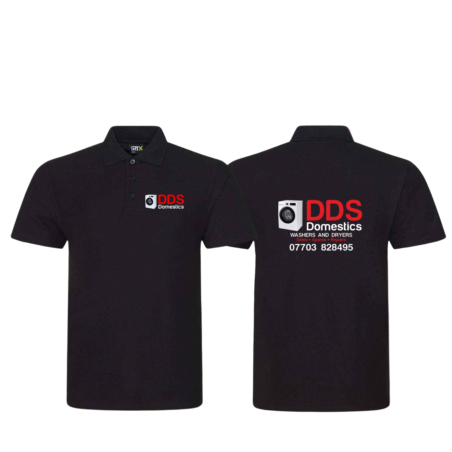 Premium Personalised Work Polo T-Shirt – Custom Front & Back Logo