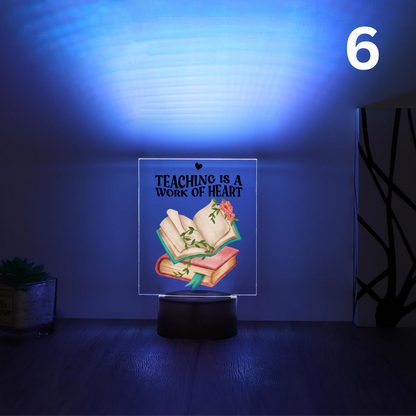 3D LED Night Light – “Teaching is a Work of Heart” Designed by Printfield
