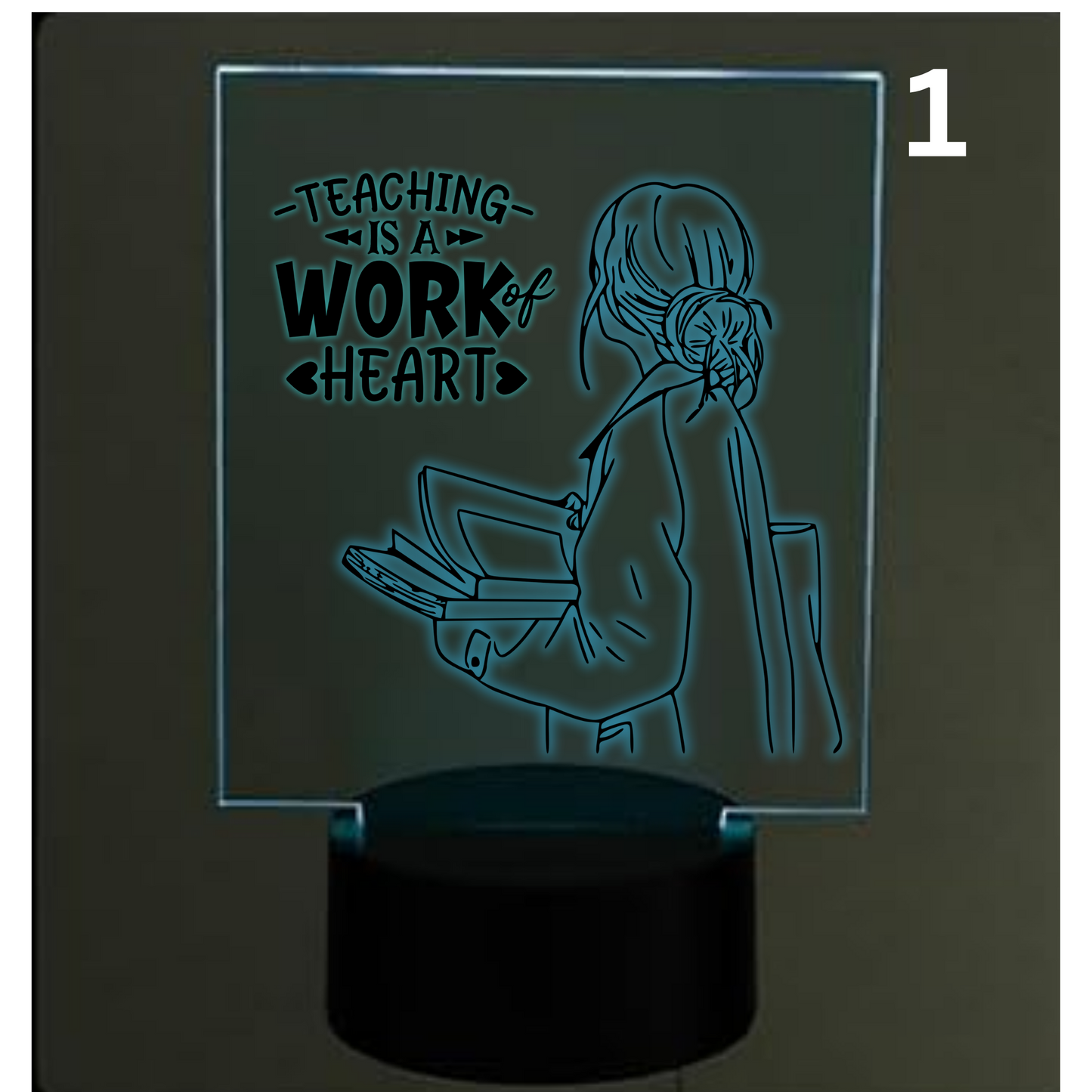 Personalised LED Acrylic Night Light – Teacher Gift - Designed by Printfield