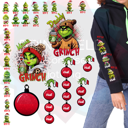 Daddy Grinch Premium Hoodie - Designed by Printfield