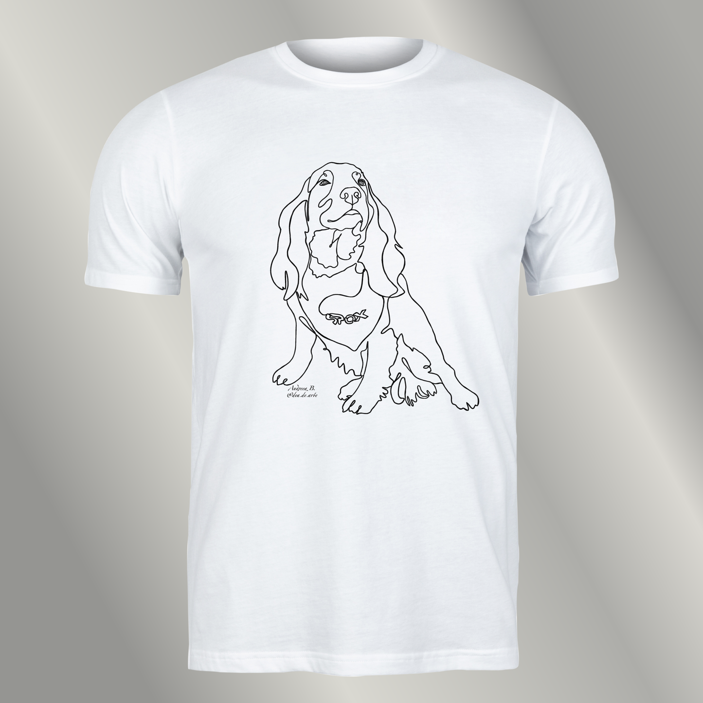 Personalised T-Shirt - One Line Art Portrait - Hand-Drawn by Andreea
