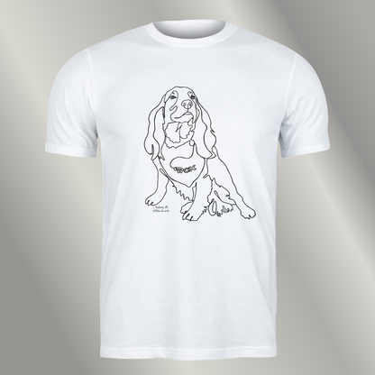Personalised T-Shirt - One Line Art Portrait - Hand-Drawn by Andreea
