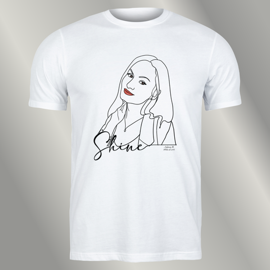 Personalised T-Shirt - One Line Art Portrait - Hand-Drawn by Andreea