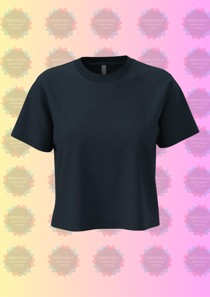 Ladies Boxy Cropped T-Shirt – Premium Blank
