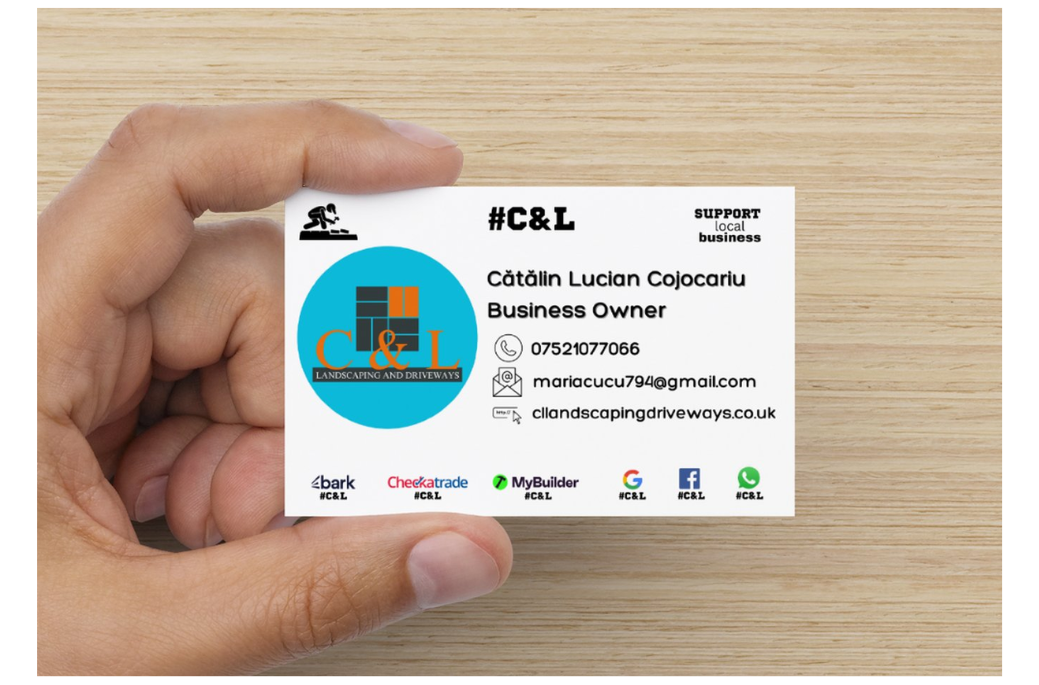 Personalised Standard Business Cards - 250 pcs - 8.8x5.8 cm