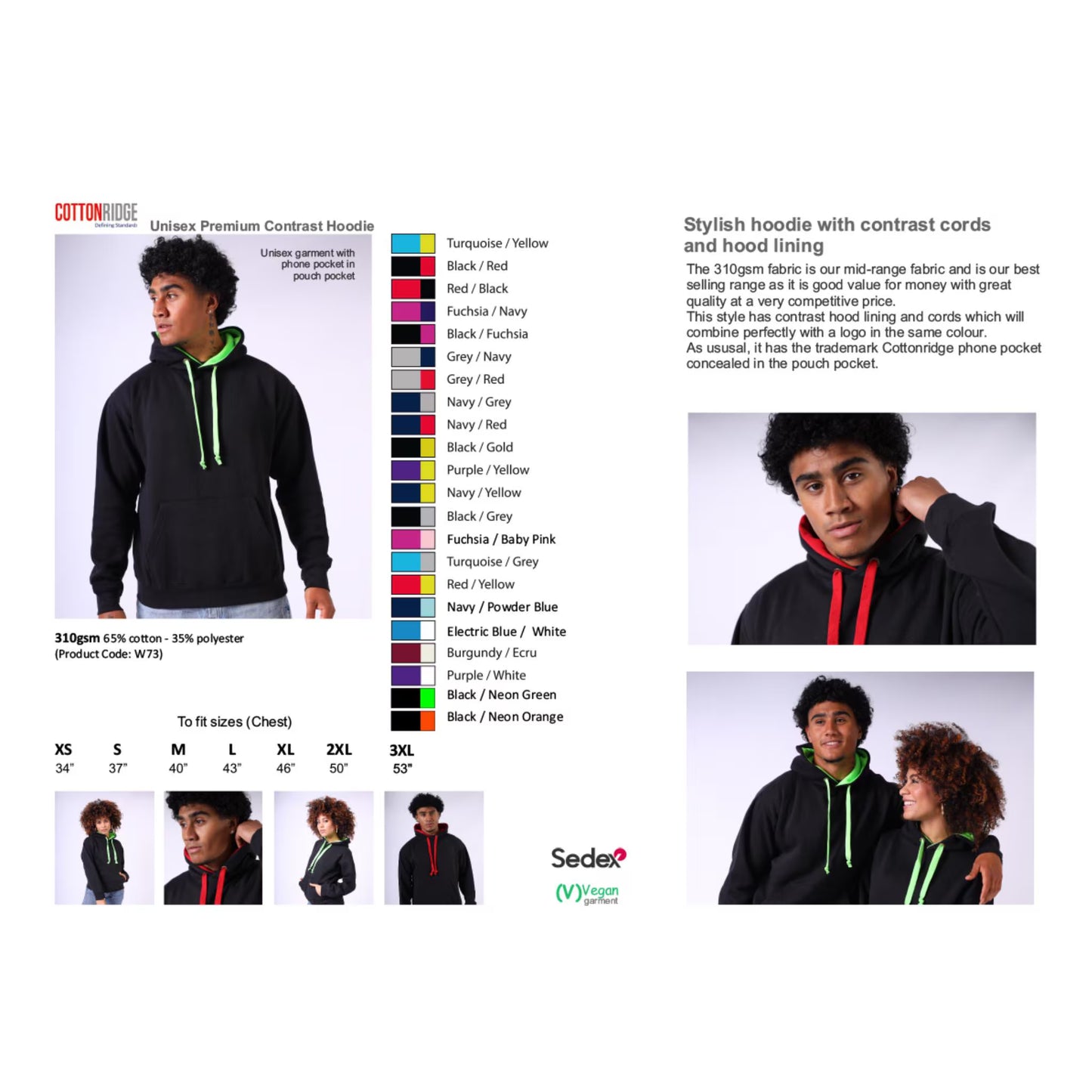 Grinch Girl No Glasses Hoodie – Pink Hood Contrast Christmas – Funny Xmas Jumper