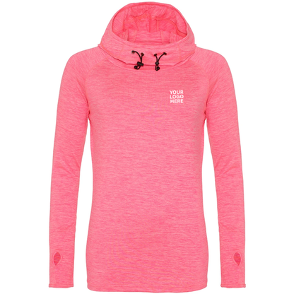 Personalised Women’s Cowl Neck Sports Top – Pink