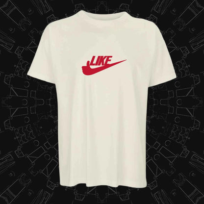 LIKE Oversized T-Shirt | Organic Cotton Streetwear Tee | Funny Minimalist Design | Unisex Boxy Fit