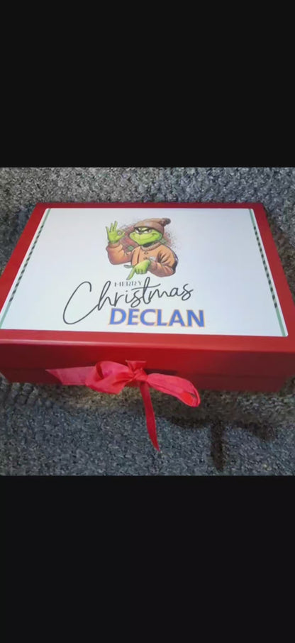 Personalised Manchester City Christmas Gift Box Set, Grinch Plushie & Mug